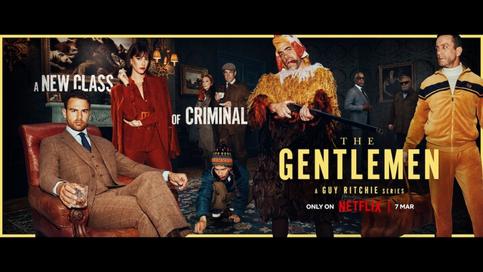 a poster for the gentlemen a guy ritchie series