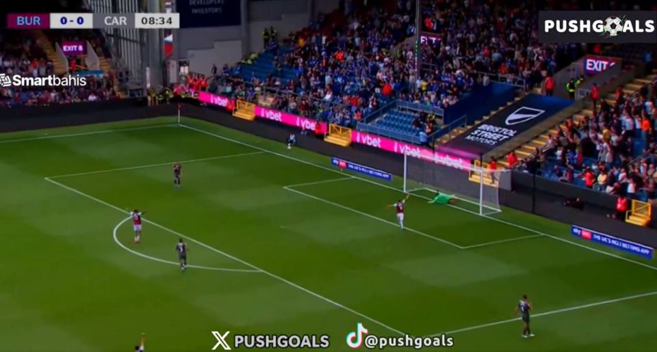 a soccer game is being played and the score is 0-0