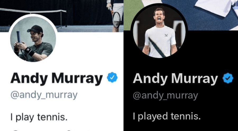 Murray subtly changed his bio on Twitter