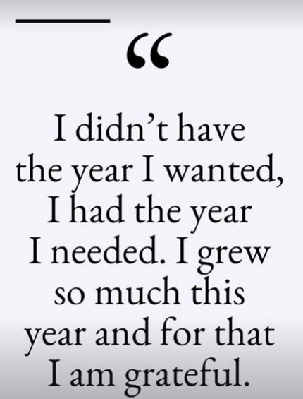 a quote that says i didn 't have the year i wanted , i had the year i needed .