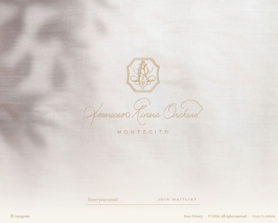 a website for american riviera orchard montecito