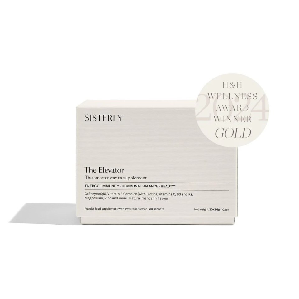 a box of sisterly the elevator powder food supplement