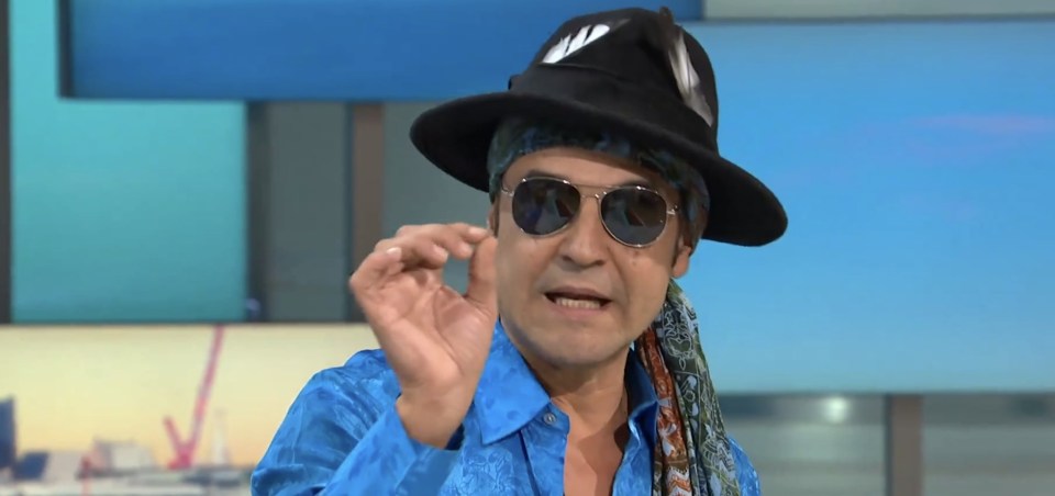 An X Factor star looked completely unrecognisable as he arrived on Good Morning Britain clad in a huge hat and sunglasses