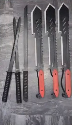 three images of knives are displayed by the npcc