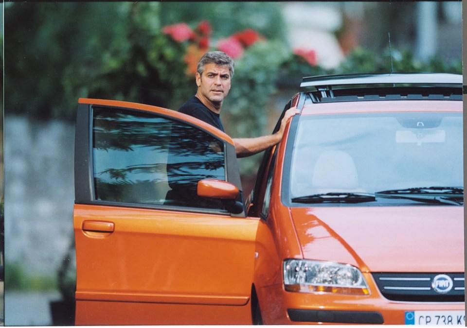 a picture of george clooney in the new car advert for fiat laglio italy september 2004 supplied by wenn