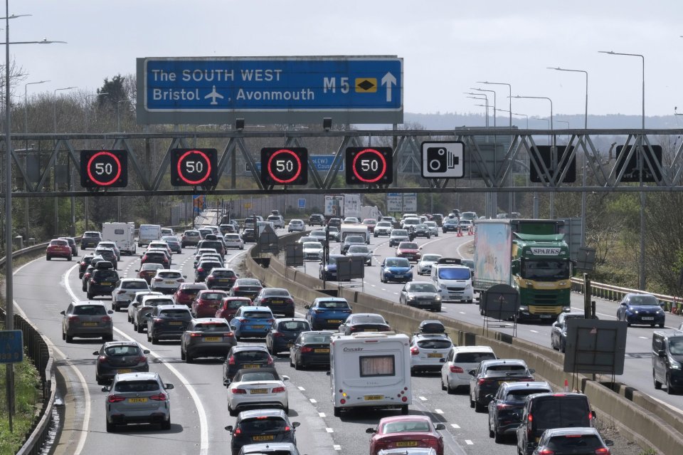 a highway with a sign that says the south west bristol avonmouth