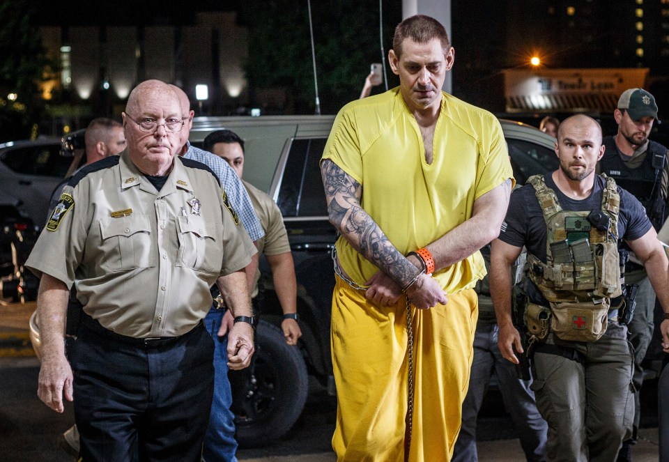 FILE - Escaped inmate Casey White arrives at the Lauderdale County Courthouse in Florence, Ala., after waiving extradition in Indiana, on May 10, 2022. White, 38, has been indicted on a murder charge for the shooting death of Vicky White, Lauderdale County District Attorney Chris Connolly announced Tuesday, July 12, 2022. The pair's disappearance from an Alabama jail in April sparked a national manhunt that came to a bloody end in Indiana where Casey White was captured and Vicky White died. (Dan Busey/The TimesDaily via AP, File)