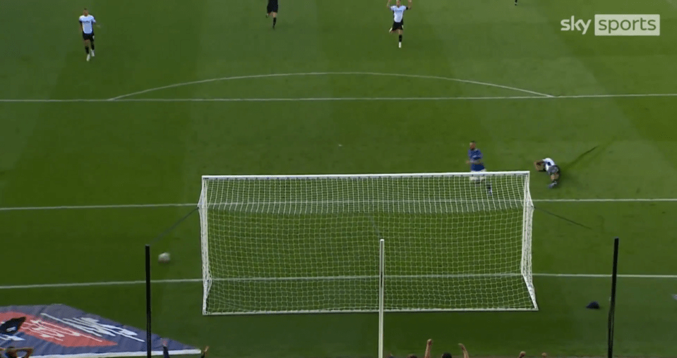 a soccer game is being shown on sky sports