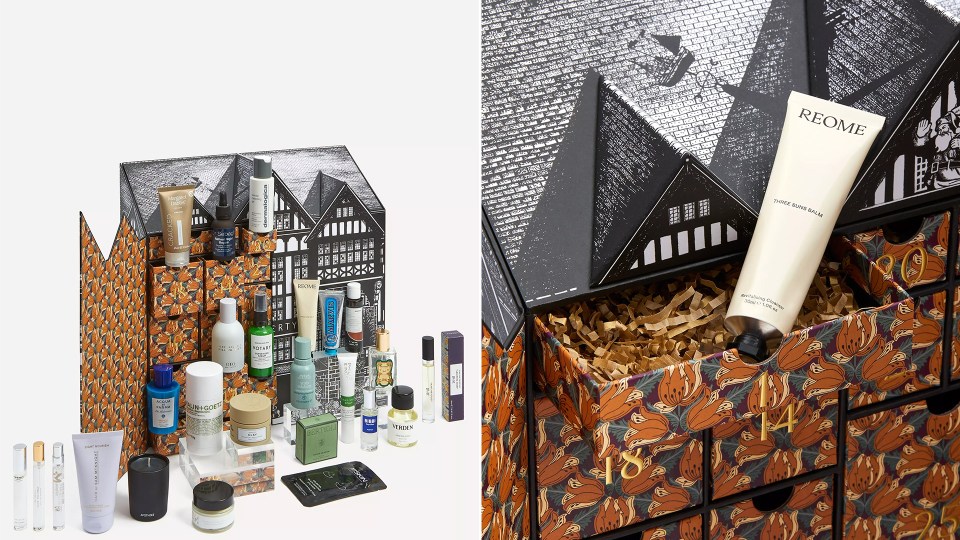 a box with a bottle of reome in it