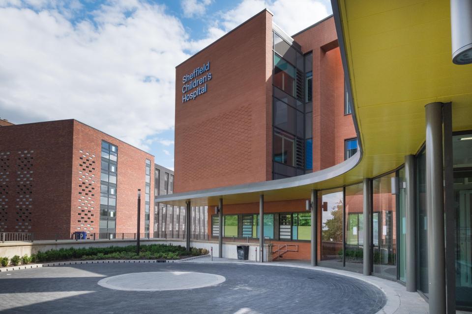 the sheffield children 's hospital has a yellow roof