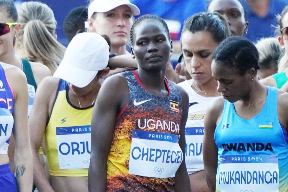 Olympic Games, Olympische Spiele, Olympia, OS Paris 2024, Olympische Spiele 2024, 26.07-10.08.2024 , Leichtathletik, Track and Field, Stade de France Paris Marathon Frauen Finale Rebecca Cheptegei Uganda *** Olympic Games Paris 2024, Olympic Games 2024, 26 07 10 08 2024 , Athletics, Track and Field, Stade de France Paris Marathon Women Final Rebecca Cheptegei Uganda, Credit:Pacific Coast News / IMAGO/Gladys Chai von der Laage