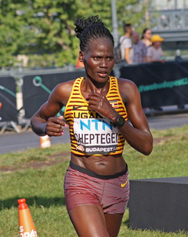 Rebecca Cheptegei (born 22 February 1991 - 05 September,2024 - 33yrs) is a Ugandan long distance and marathon athlete. She represented Uganda in the 2024 Summer Olympics in Paris in the women's marathon.[1]</p>
<p>Rebecca Cheptegei 2023 Budapest</p>
<p>http://commons.wikimedia.org/wiki/File:Rebecca_Cheptegei_2023_Budapest.jpg