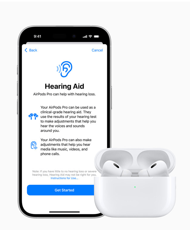 airpods pro can help with hearing loss and can be used as a clinical grade hearing aid
