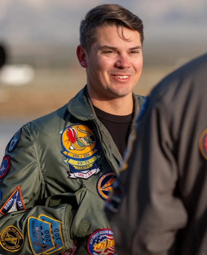 Pilot  Tristan "Geppetto Brandenburg tests flight - plane  XB-1 taking off from the Mojave Desert in California