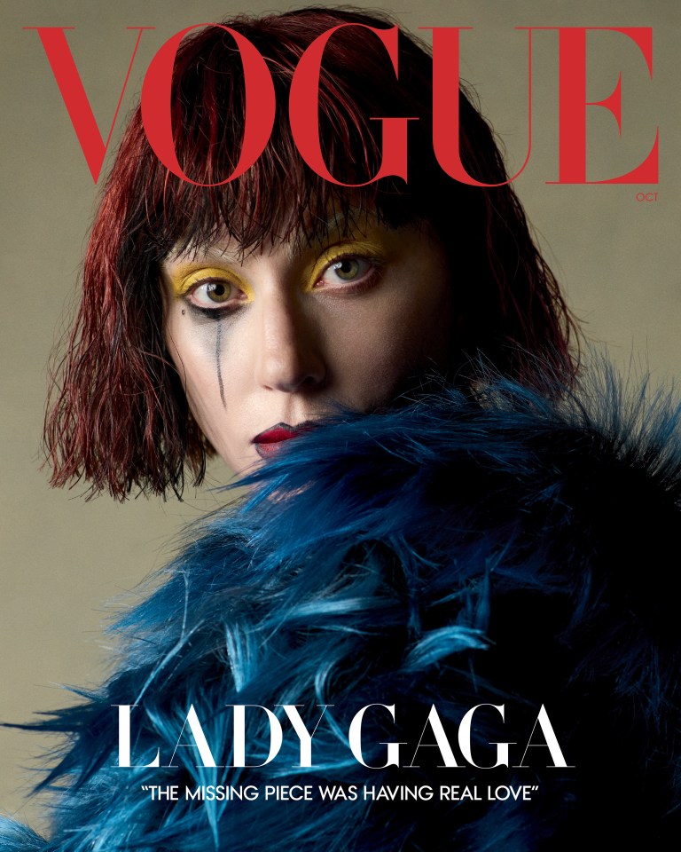 lady gaga is on the cover of vogue magazine