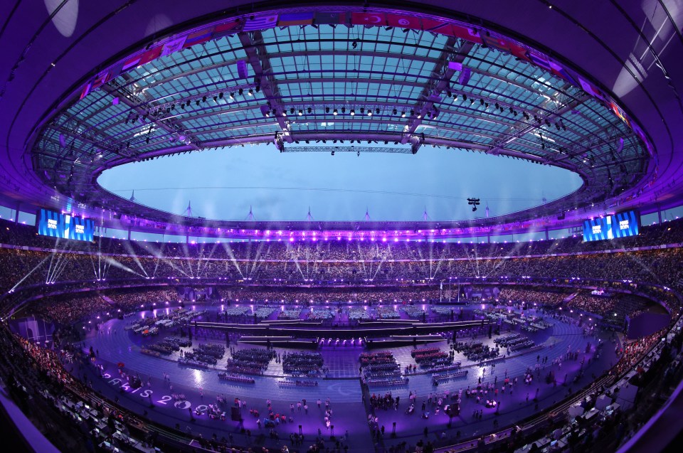 an aerial view of a stadium with the date 2014 is written on the floor