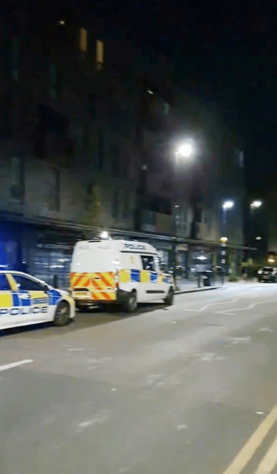 a white van with the word police on the back