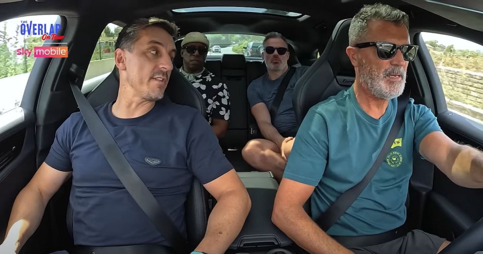 Gary Neville and co on the Overlap,