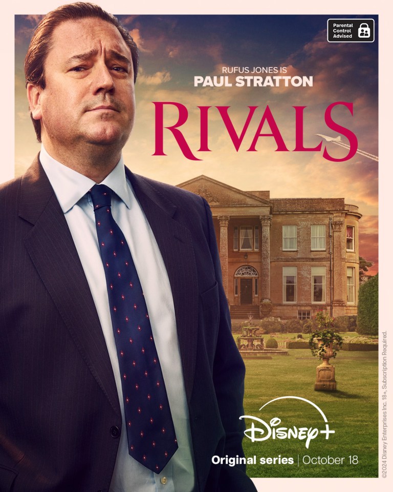 a poster for rivals shows a man in a suit and tie