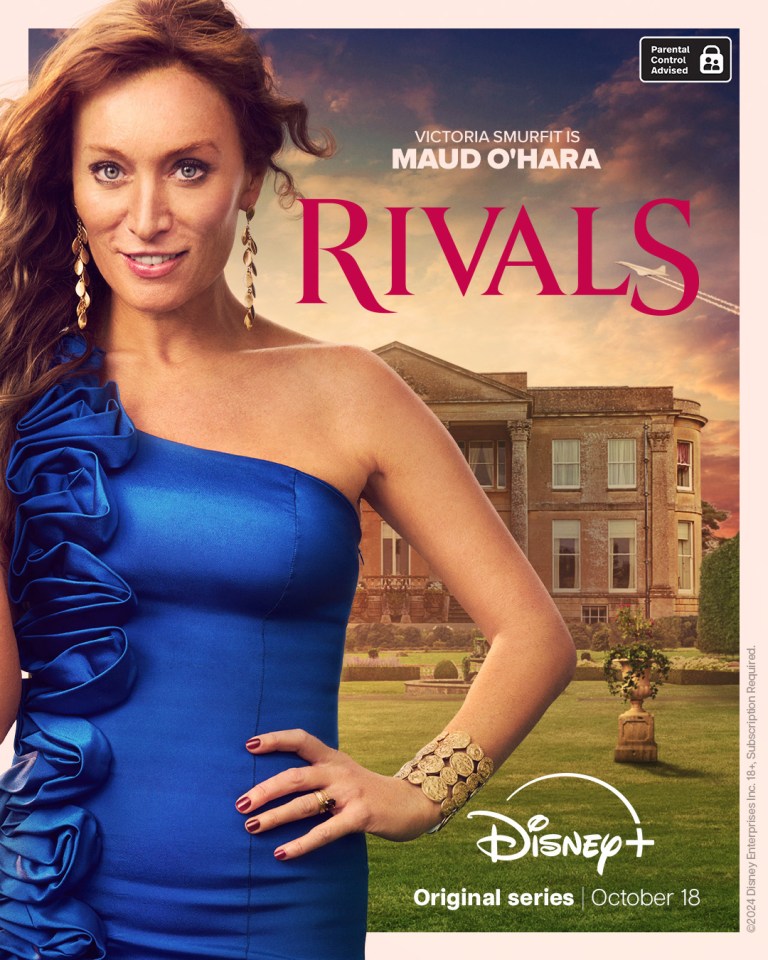a poster for rivals shows a woman in a blue dress