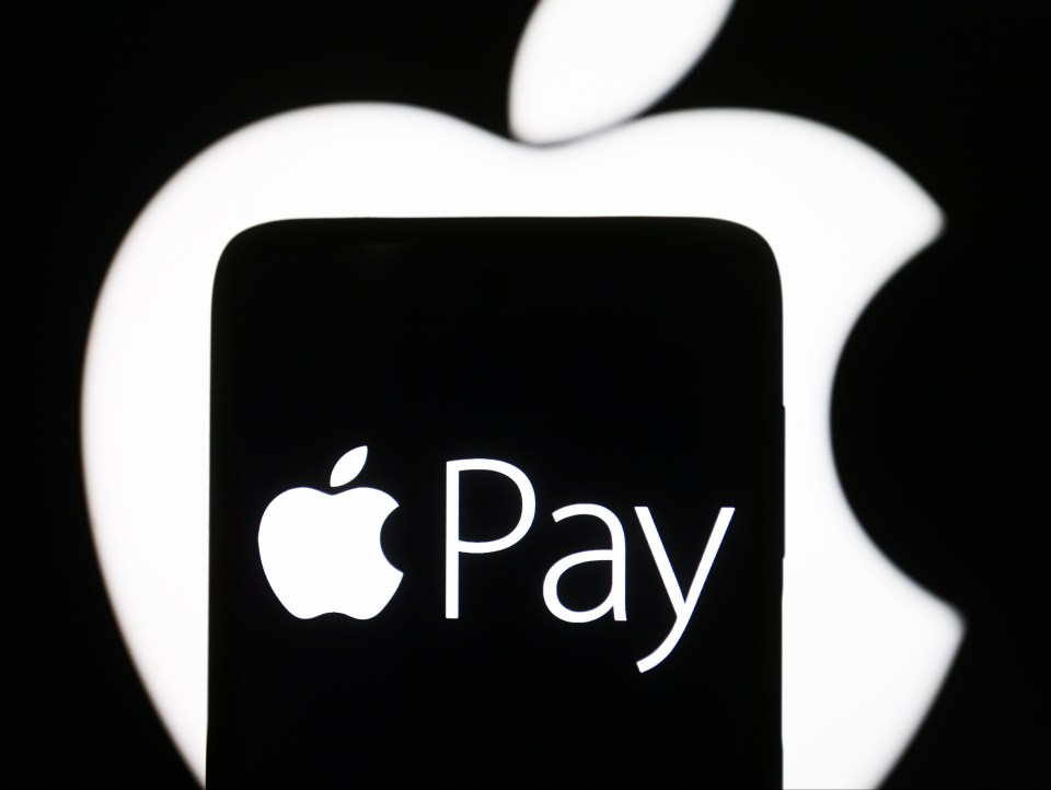 a phone with the apple pay logo on it
