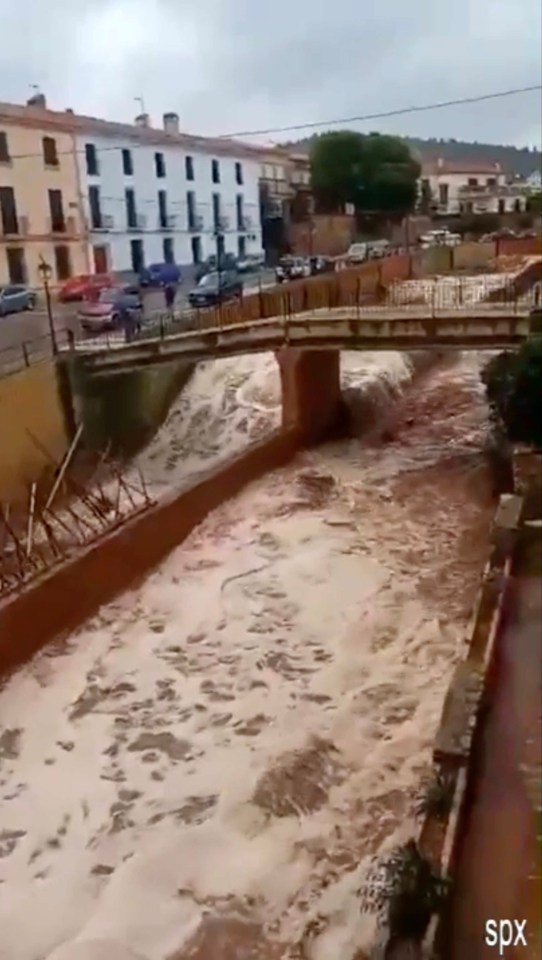 Rivers turned into raging torrents