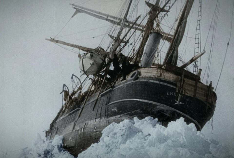 a ship with the name england on the side