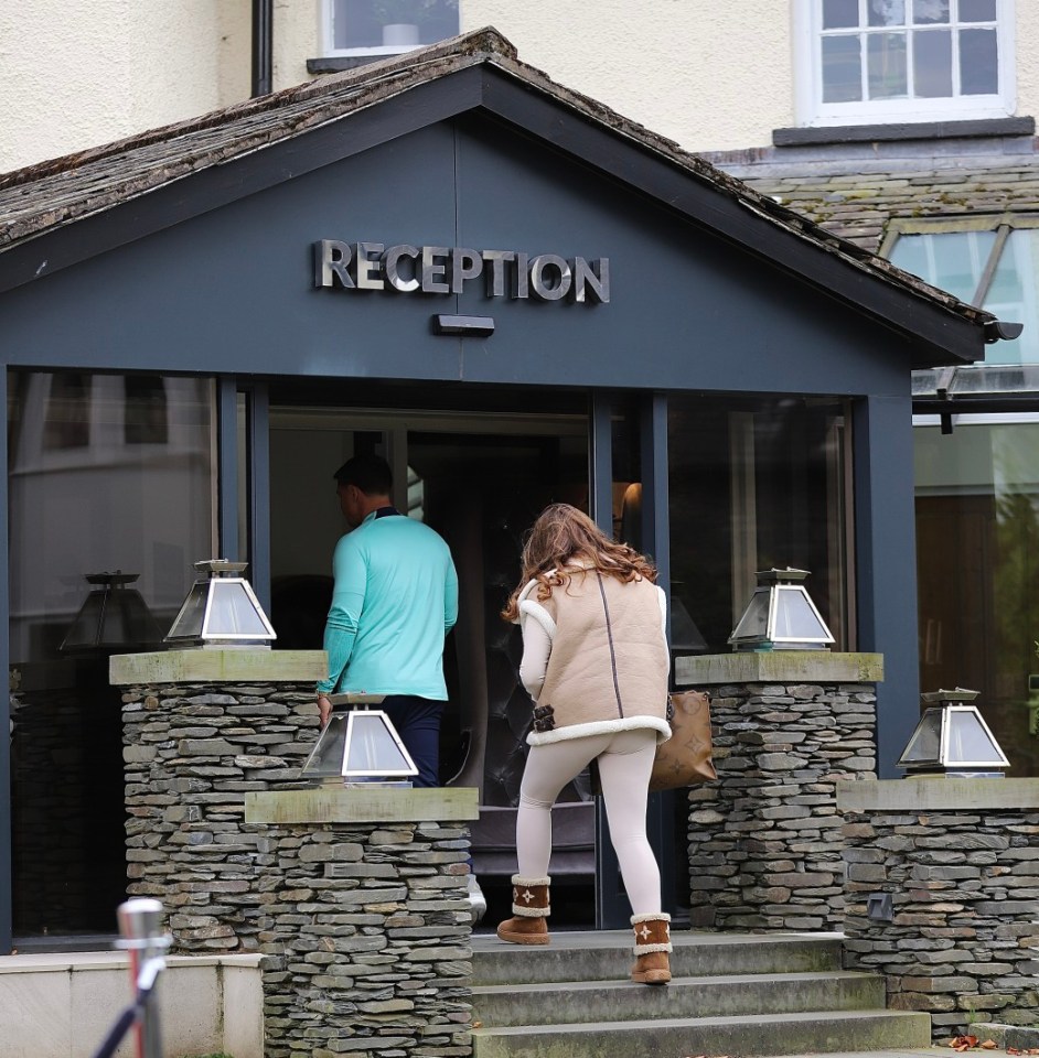 EXCLUSIVE: * Sold Sun Online * ATT Sophie Pelham Downcast and Pregnant Charlotte Dawson seen and pictured with fianc? Matt Sarsfield for the first since sexting scandal. The strained couple are seen together checking into a romantic hotel at the lakes for Charlotte's 32nd birthday. Pictured: charlotte dawson,matt sarsfield Ref: BLU_S7957453 041024 EXCLUSIVE Picture by: Mancpicss66/Parfitt Pictures / SplashNews.com Splash News and Pictures USA: 310-525-5808 UK: 020 8126 1009 eamteam@shutterstock.com World Rights