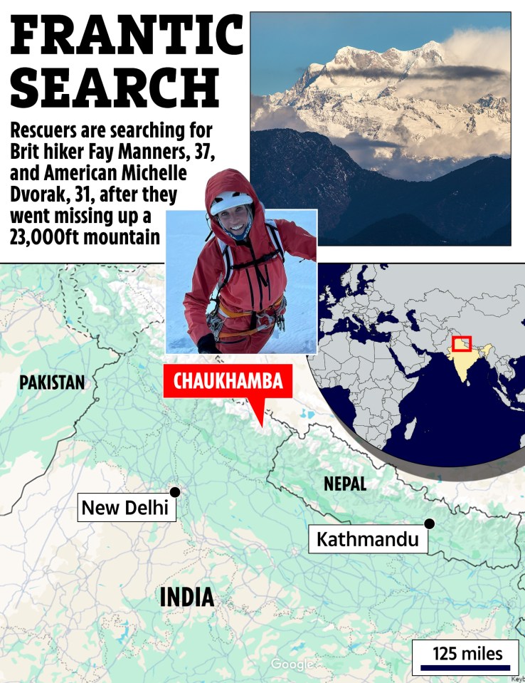 a map showing the location of the frantic search