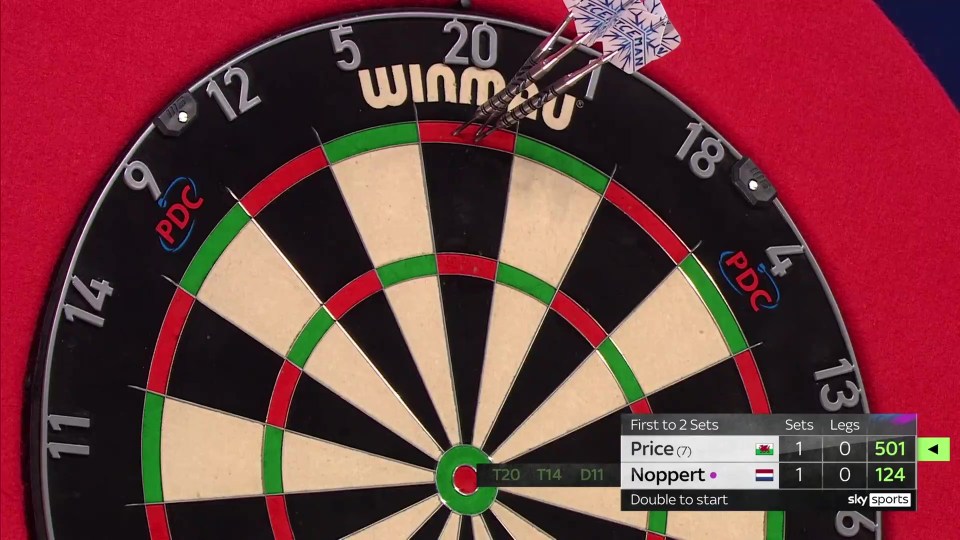 a dart board with the number 20 on it