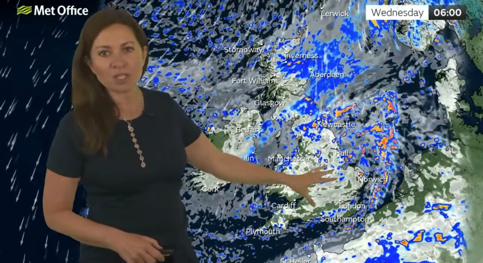 a met office weather forecast for wednesday at 06:00