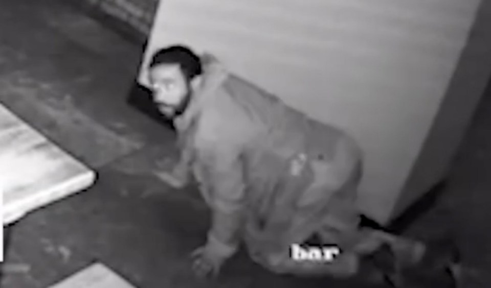 Shamsul Islam seen on CCTV crawling on the floor of a bar to steal from the till. Release date October 30 2024. A bungling burglar who was captured crawling around pubs and restaurants in an attempt to evade CCTV cameras has been jailed. Shamsul Islam, 40, stole thousands of pounds in cash and property after breaking into seven different businesses while creeping about on all fours. And while the dopy thief thought his technique had concealed his identity, cameras in the commercial properties, in Bury, Grtr. Manchester, caught his every move. He was eventually rumbled when a restaurant owner received a phone alert that someone was inside his premises at 2.15am and watched the burglary unfold. Islam disturbed an alarm at the premises and left a small amount of blood after smashing a glass during his frantic escape that helped police identify him.