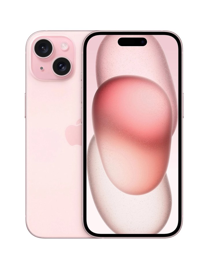 the front and back of a pink iphone 13