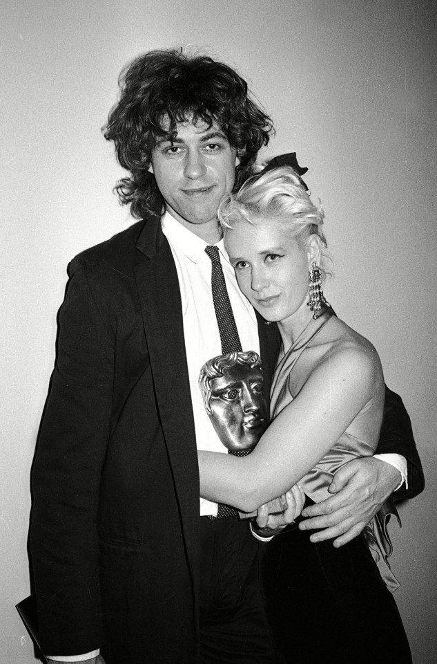 Mandatory Credit: Photo by Alan Davidson/Shutterstock (7543477s) 38th British Academy Film and Television Awards at the Grosvenor House Hotel Park Lane Bob Geldof with the Television Award For Originality and His Wife Paula Yates 38th Bafta Awards - 06 Mar 1986