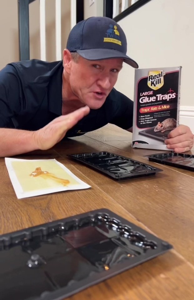 The TikToker demonstrated the best way to set up your glue traps to catch both mice and rats