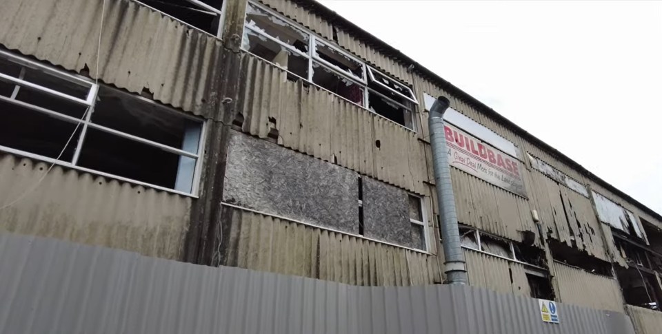 a building with a sign that says ' building ' on it