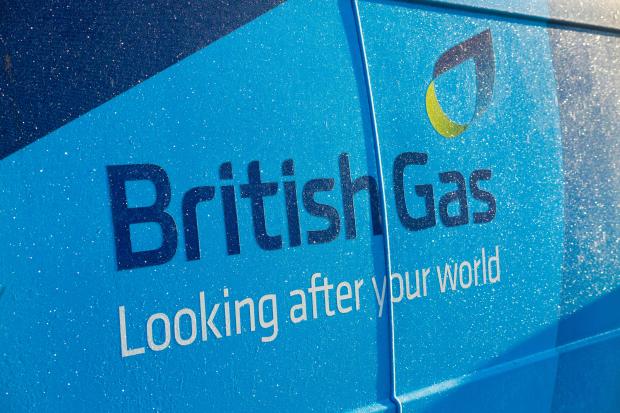 a blue british gas van is looking after your world