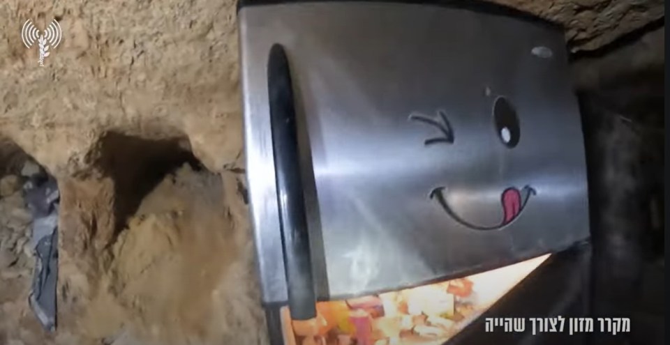 a refrigerator with a smiley face drawn on it