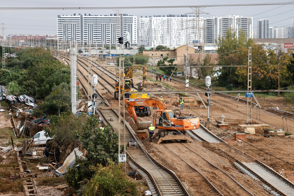 a construction site with a sign that says 108 on it