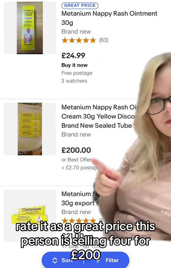 a screenshot of a website that says " rate it as a great price this person is selling four for £ 200 "
