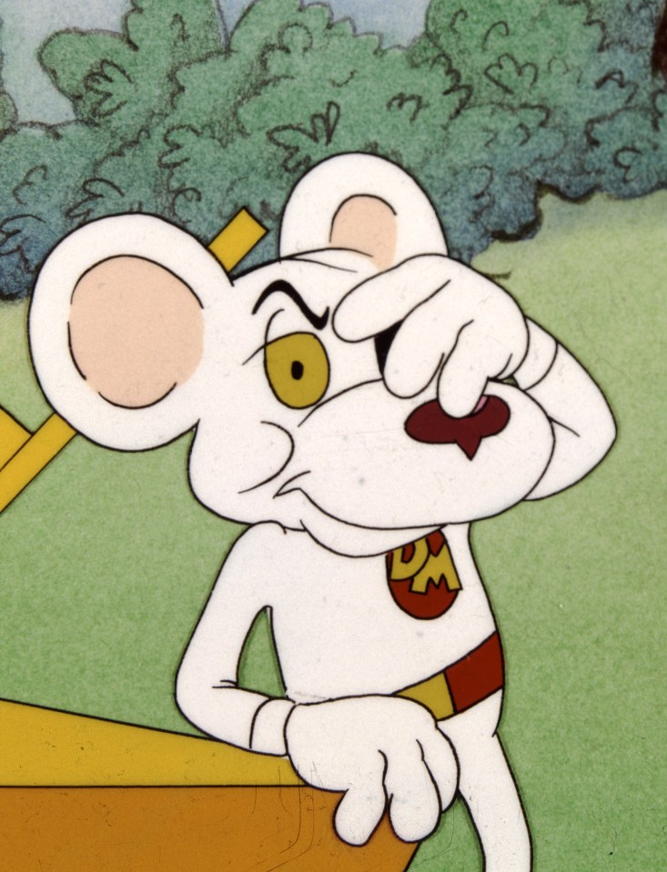 a cartoon of a white mouse with a superhero costume