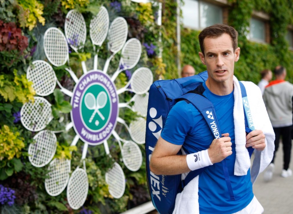 LONDON, ENGLAND - JULY 02: Andy Murray of Great Britain leaves the practice court during day two of The Championships Wimbledon 2024 at All England Lawn Tennis and Croquet Club on July 02, 2024 in London, England. (Photo by Adam Pretty/Getty Images)