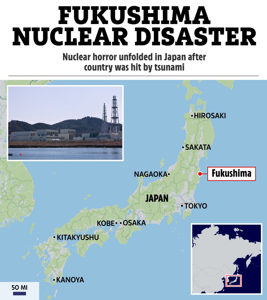 a map showing the location of fukushima in japan