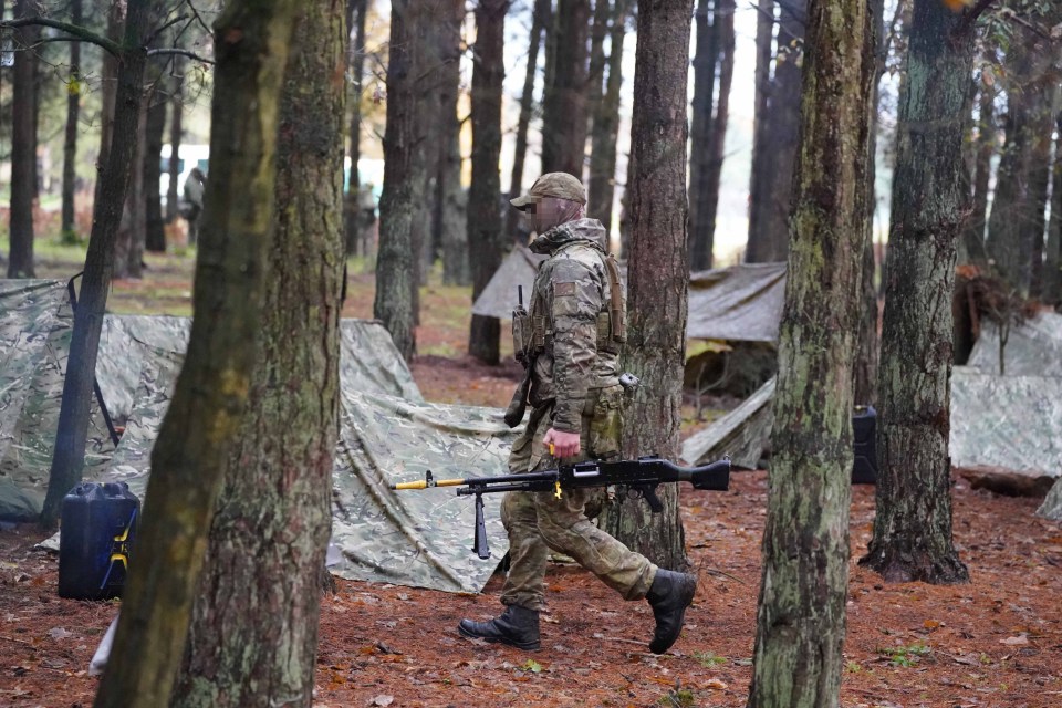The Ukrainian men are completing military training in the East of England