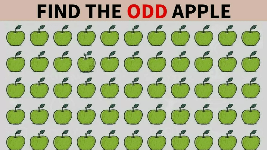 Can you spot the odd apple in this optical illusion?