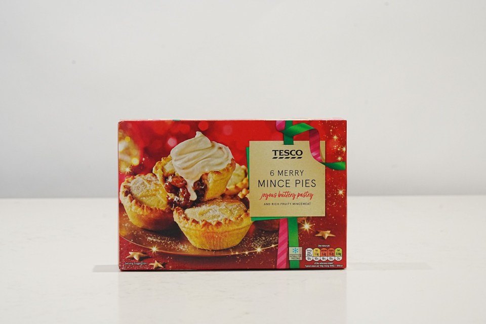 Chris Eades - 07980 775577.Sun Journalist Rosie Taylor taste tests a range of xmas goodies from different supermarkets.Mince pies.Tesco