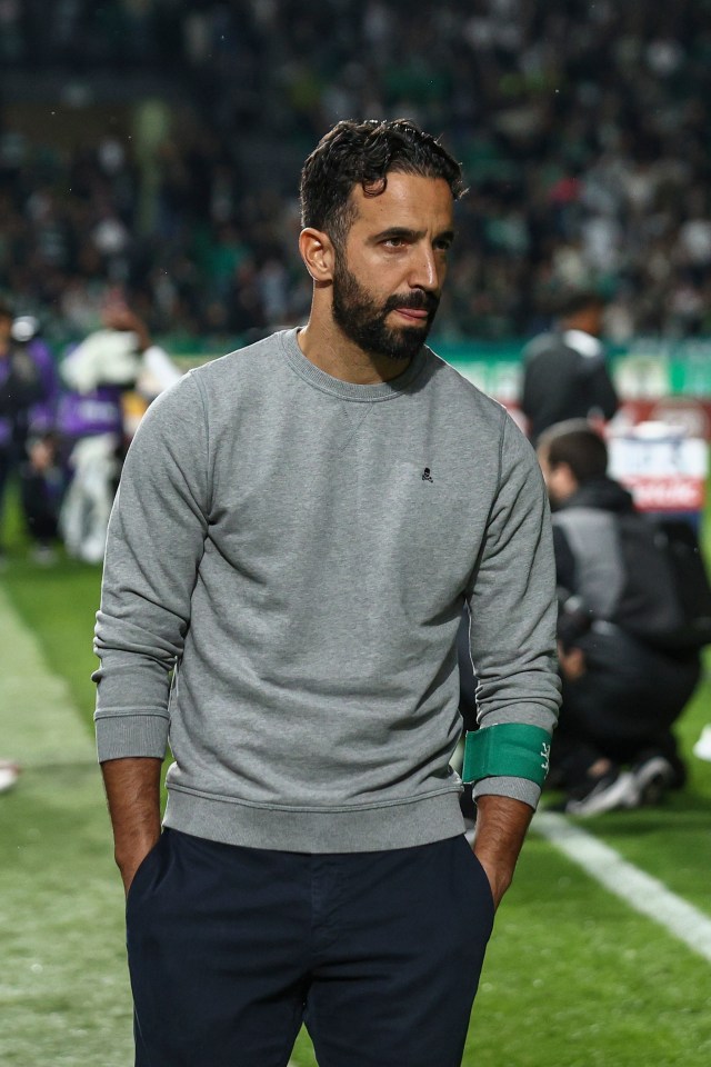 a man with a beard wears a grey sweatshirt with a penguin on the front