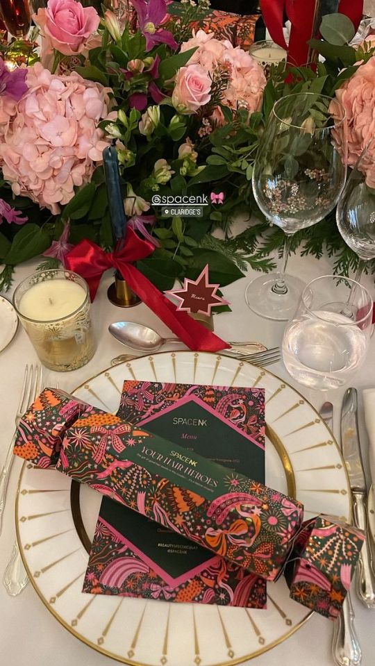 a place setting for a spacenk event