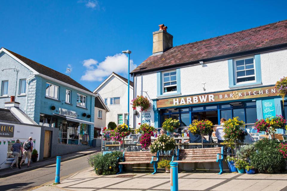 the harbwr bar kitchen is located in a small town