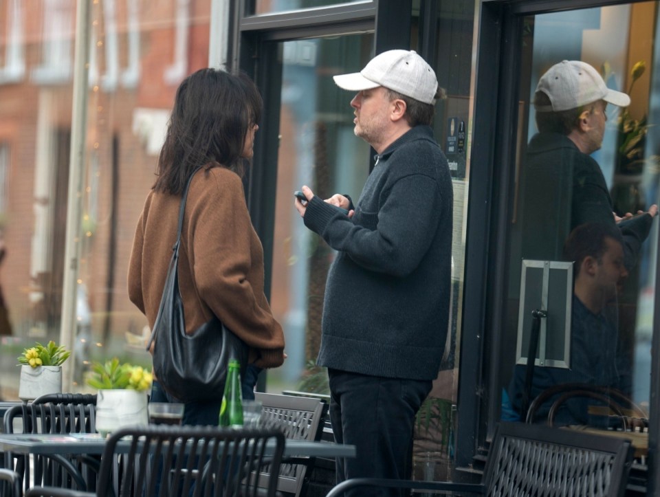 Chris and Patricia - who he married in 2012 - were spotted at a local cafe